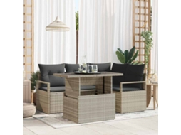 Vidaxl Conjunto De Sofá De Jardim 5 Unid. 4-número De Lugares