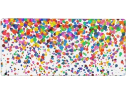 Arte Impressa com Pontos Coloridos, Mousepad de Computador Grande Formato, Base Borracha Antiderrapante, 40 X