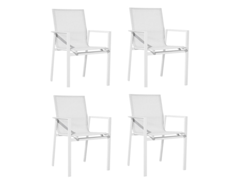 Conjunto de 4 Cadeiras Selly em Alumínio para Exterior ESTOSA