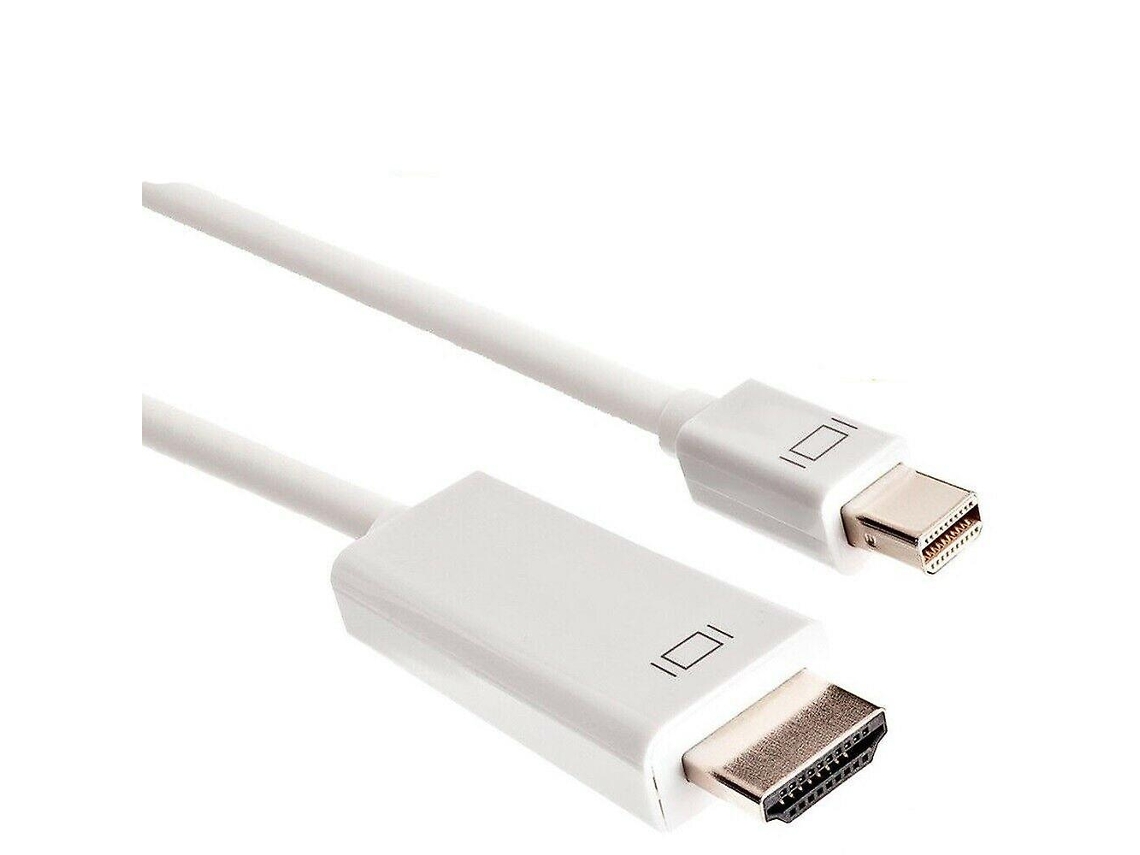 Adaptador De Cabo Mini Displayport Para Hdmi 1080p Hd Compatível Com Macbook Pro Air 1,8 M 6 Pés Slowmoose
