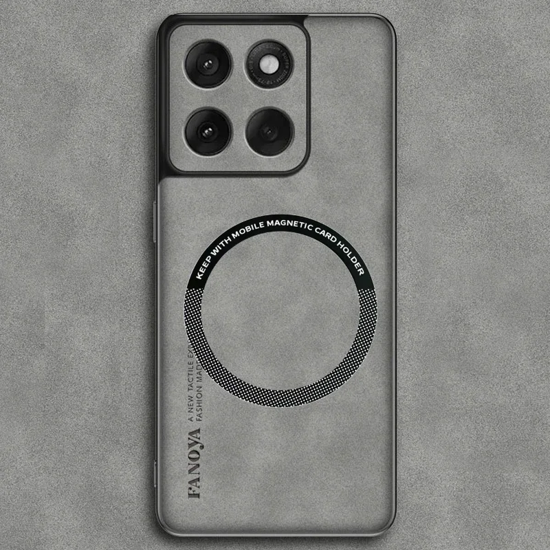 (cinza, Motorola Moto G45) Capa Macia Em Couro Genuíno Para Celulares Motorola, Compatível Com Carregamento Sem Fio Magnético.