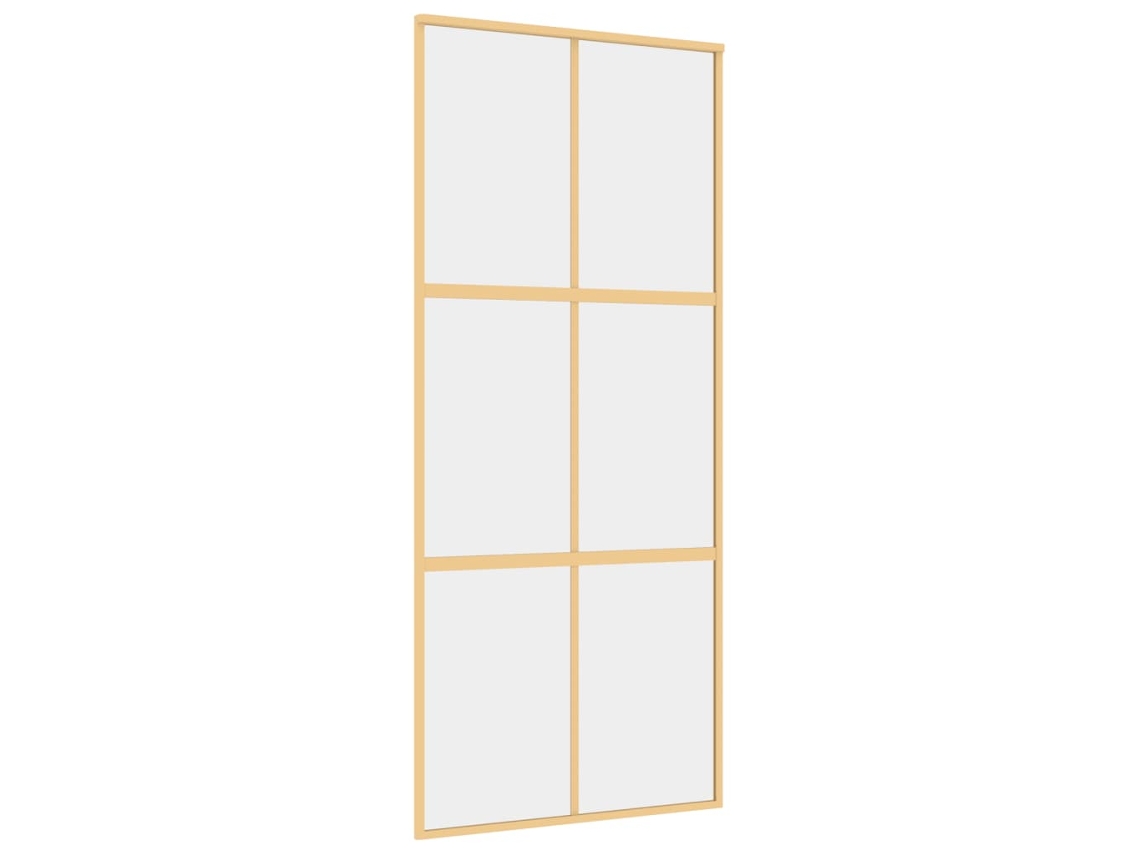Porta Deslizante VIDA XL Vidro Esg/Alumínio Dourado 90X205 Cm