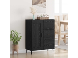 Vidaxl Buffet Com Gaveta Carvalho Preto 69,5 X 34 X 90 Cm