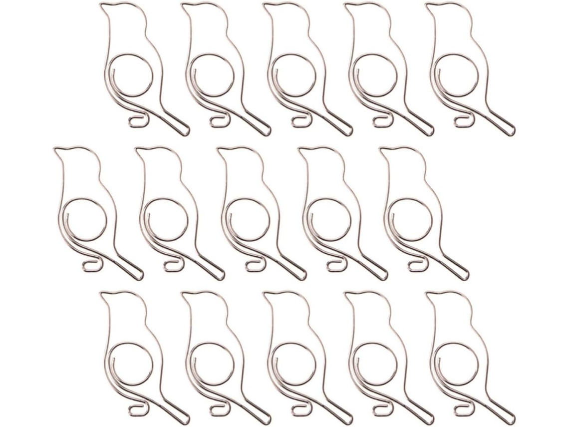 Clips criativos de metal dourado, 20 unidades em formato de senha, organizadores de documentos duráveis, ideais para