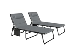 Conjunto de 2 Espelhos de Cabeça Dupla, PENGJIANG SHOP, 5 posições, 189x68x36cm, Cinza Escuro