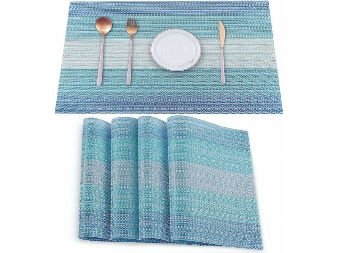 Conjunto de 4 porta copos de vinil resistentes a manchas, dobráveis, laváveis AQUAFORGE