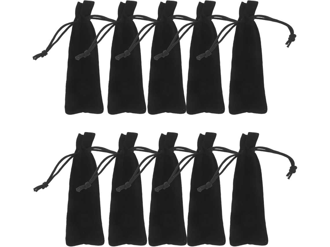Conjunto De 10 Saquinhos De Veludo Com Cordão Para Batom - Proteção
