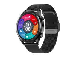 Smartwatch com Monitor de Frequência Cardíaca, Pressão Arterial, Passos, Chamadas e Notificações Bluetooth, Preto, Bestvite