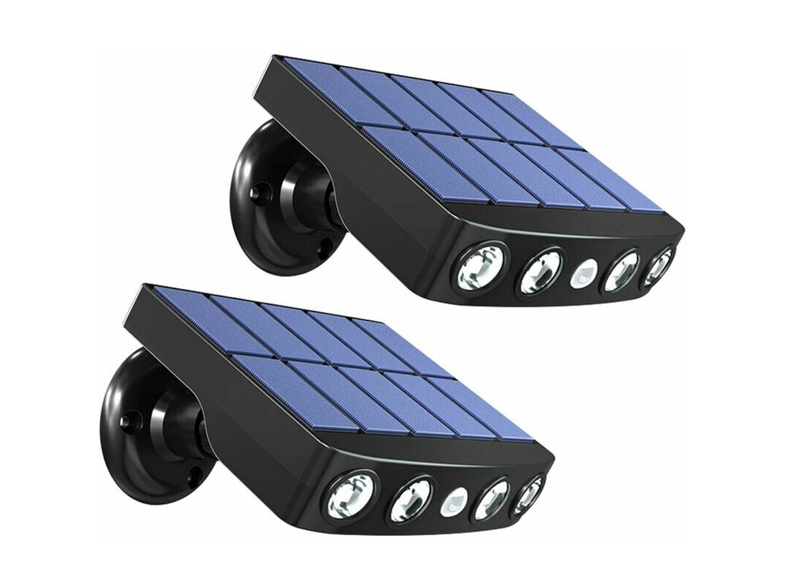 Luminária solar externa Brilvibera com sensor de movimento, à prova d'água, sem fio, para montagem na parede, ideal para jardim (2 unidades)