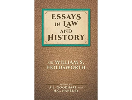 Livro Essays in Law and History de Sir William S Holdsworth (Inglês)