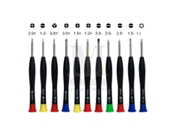 Conjunto de 11 mini chaves magnéticas para óculos com pontas Phillips, ideais para relógios, óculos de grau, joias e computadores.