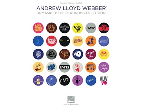 Livro unmasked - the platinum collection de by composer andrew lloyd webber (inglês)