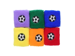 Primerox 6 Faixas Absorventes para Pulso Infantil Poliéster Macio Respirável para Esportes Basquete Futebol Corrida