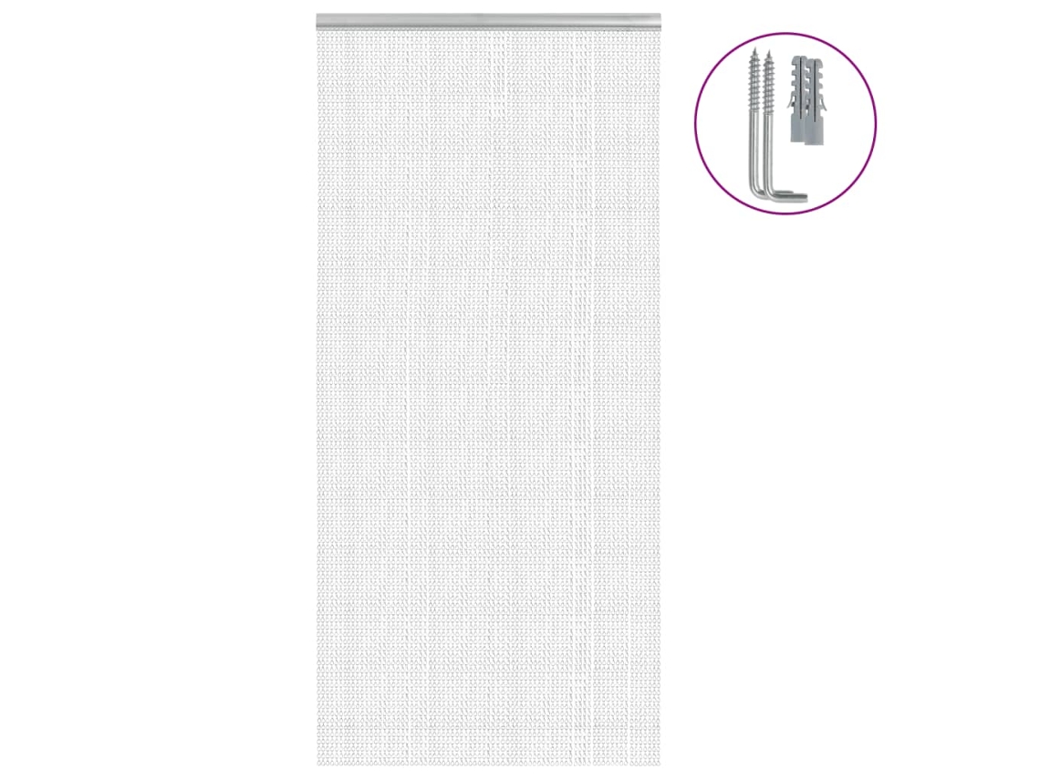 Chain Door Fly Screen, Chain Door Fly Screens Vidaxl Prateado Alumínio (100 X 212 Cm)
