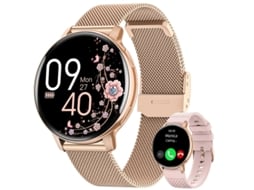 Relógio Inteligente Feminino com Chamadas Bluetooth IP68 Mais de 1,20 Modos Esportivos e Monitoramento de Frequência Cardíaca e Som Bestvite