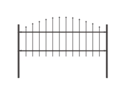 Conjunto 1 Barreira De Jardim Vidaxl Cinzento Aço Revestido A Pó (170 X 115 Cm)