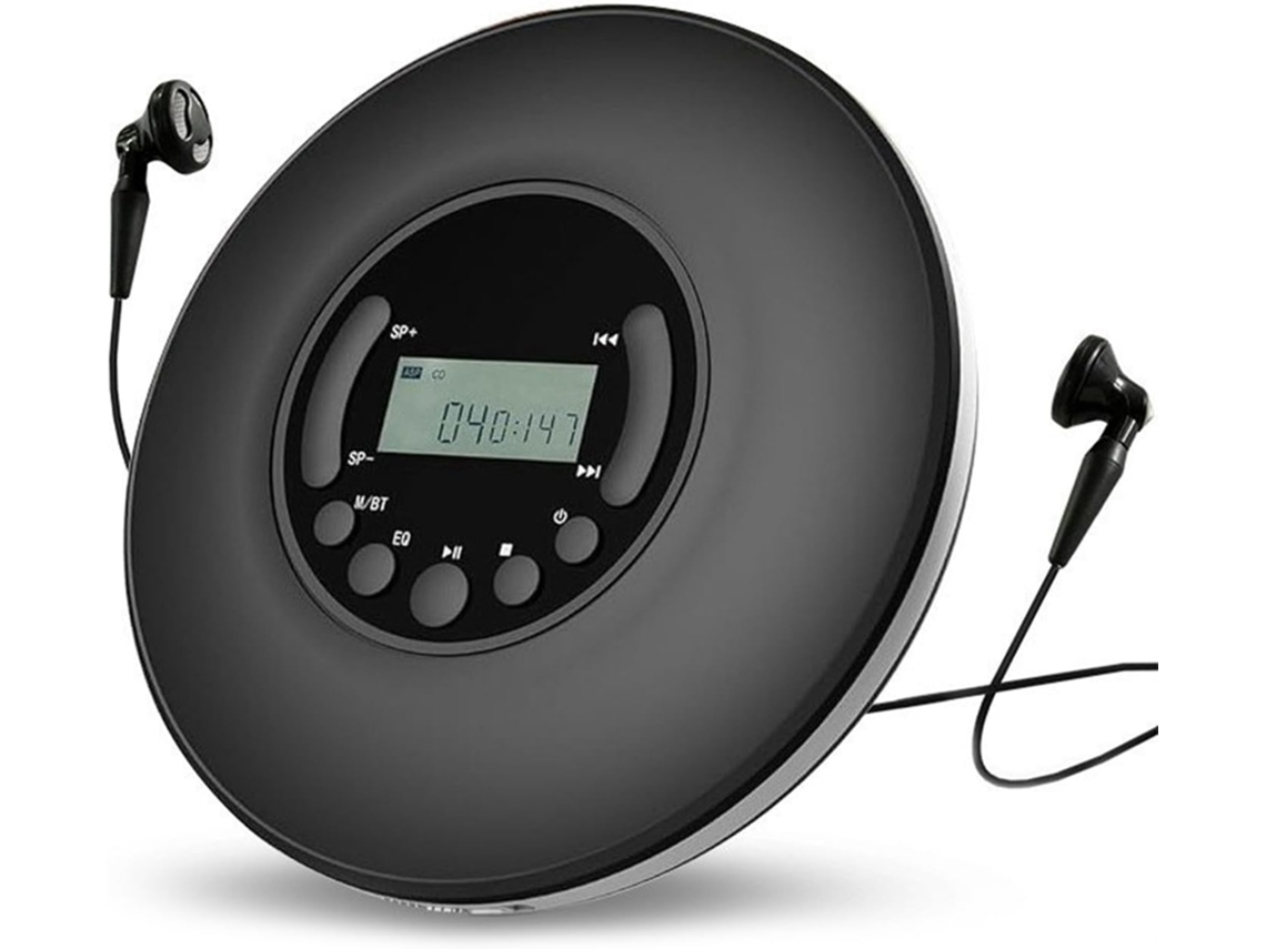 Leitor Cd Portátil Dioche Com Tela Lcd - Reprodutor De Música Mp3 Com De Repetição Ab, Efeitos Sonoros De