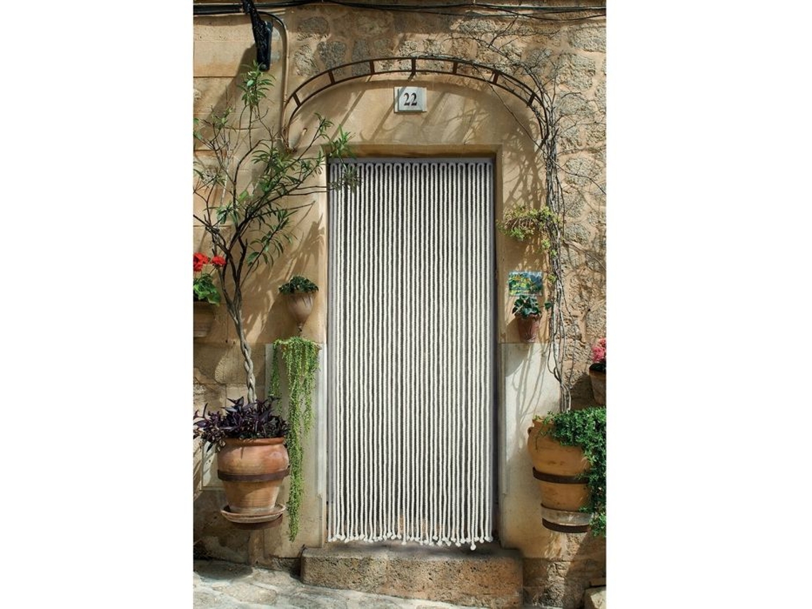 Cortina De Porta Em Corda De Algodão Trançado - 90x200