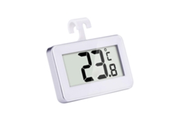 Termômetro Digital Para Geladeira Kombioda, Termômetro Eletrônico De Plástico Branco Com Visor Lcd, Suporte Magnético E