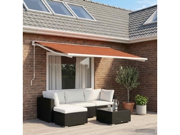 Vidaxl Tecido De Substituição Para Toldo Laranja E Marrom 350 X 200 Cm