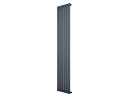 Radiador Oval De Coluna Simples 1800x360 Mm - Cinza Antracite| Aço Carbono, 1.5 Mm, 951w | Design Elegante | Alta