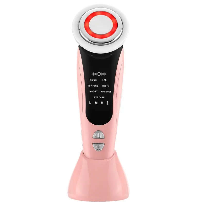 (rosa) Aparelho portátil de terapia facial por microcorrente, equipamento de beleza para uso doméstico
