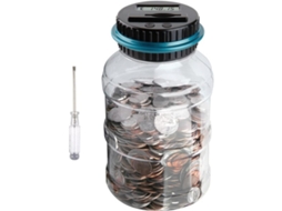 Cofrinho Digital Para Crianças E Adultos, Contador De Moedas Com Visor Lcd, Britânicas Grande Capacidade 1,8l Aquaforge