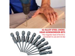 Pontas Phillips Laxiscreed Para Chaves De 1/4", Haste Hexagonal, Feitas Em Aço S2 Durável