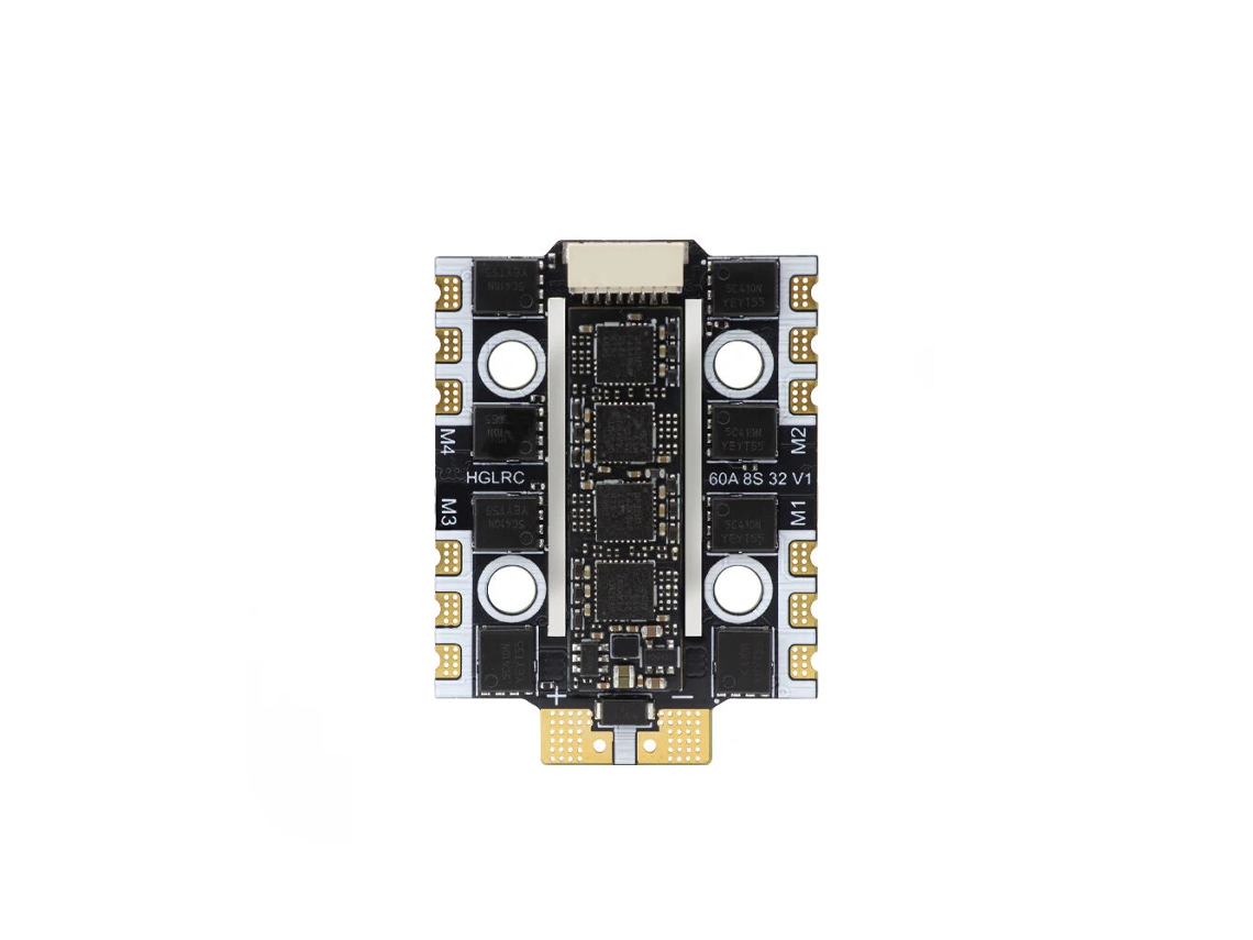 Controlador De Velocidade Hglrc 60a 4 Em 1 Mini 8s 32 Bits V1, Am3220x20mm, Com Microcontrolador Qf32mtf4ak8u7 Integrado Para Drones De Corrida Fpv.