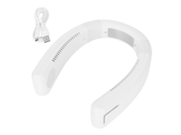 Ventilador de pescoço USB sem lâmina portátil 4000mAh 80 furos 4000-5500rpm branco S/MARCA