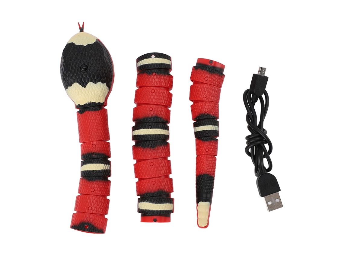Yui brinquedo de Serpente Elétrica com Sensor Indutor, Serpente Elétrica para Gatinhos, Rastejar Automaticamente, Interação e Brincadeiras