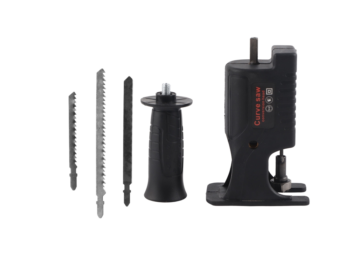 Primerox adaptador de serra de vaivém profissional para corte de madeira e metal com 3 lâminas