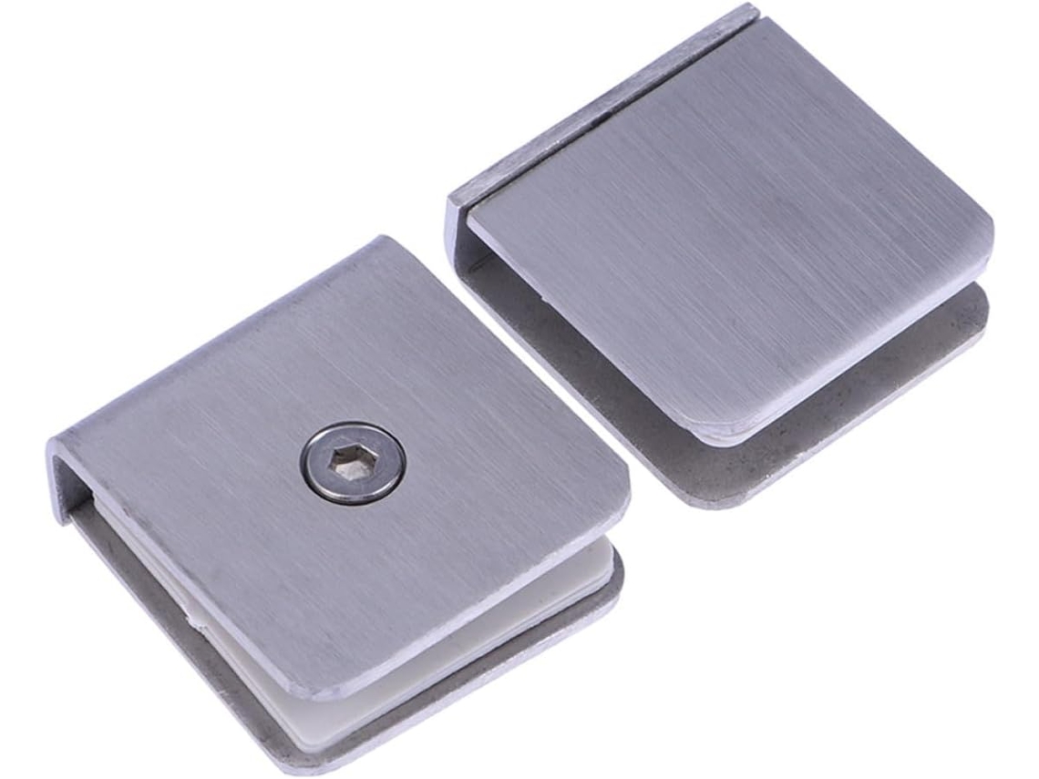 Grampo De Aço Inoxidável Para Vidro, 2 Peças, Fácil Instalação E Design Compacto Para Fixação Segura De Vidros 8a 12mm