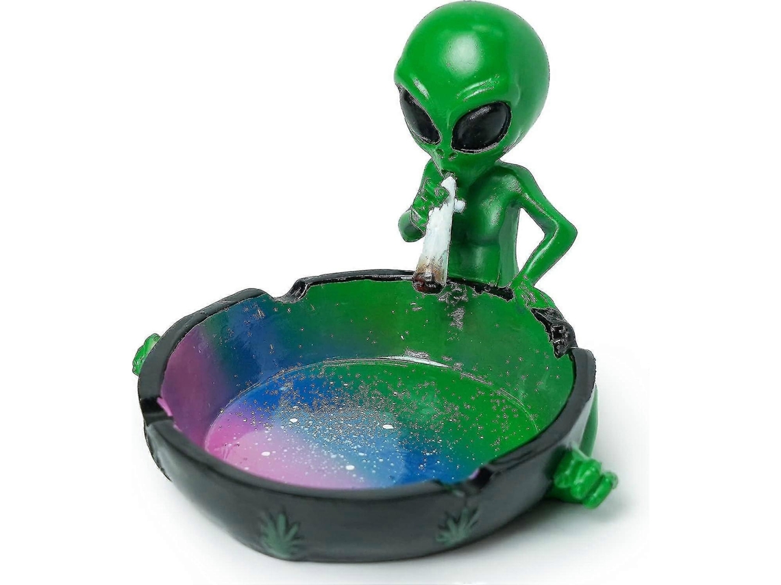 Cinzeiro Banmo Smoking Alien, Multicolorido Olysi Shop (11,3cm12,6cm8cm)