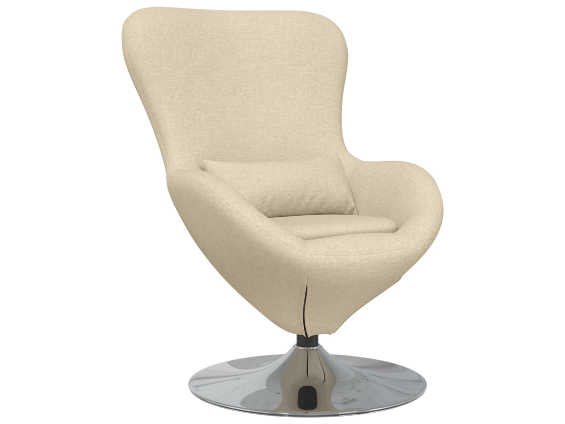 Poltrona Ergonómica De Veludo Para Adultos Vidaxl Cream