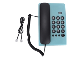 TELEFONE FIXO Mali com fio sem bateria com fone magnético duplo para casa escritório hotel azul