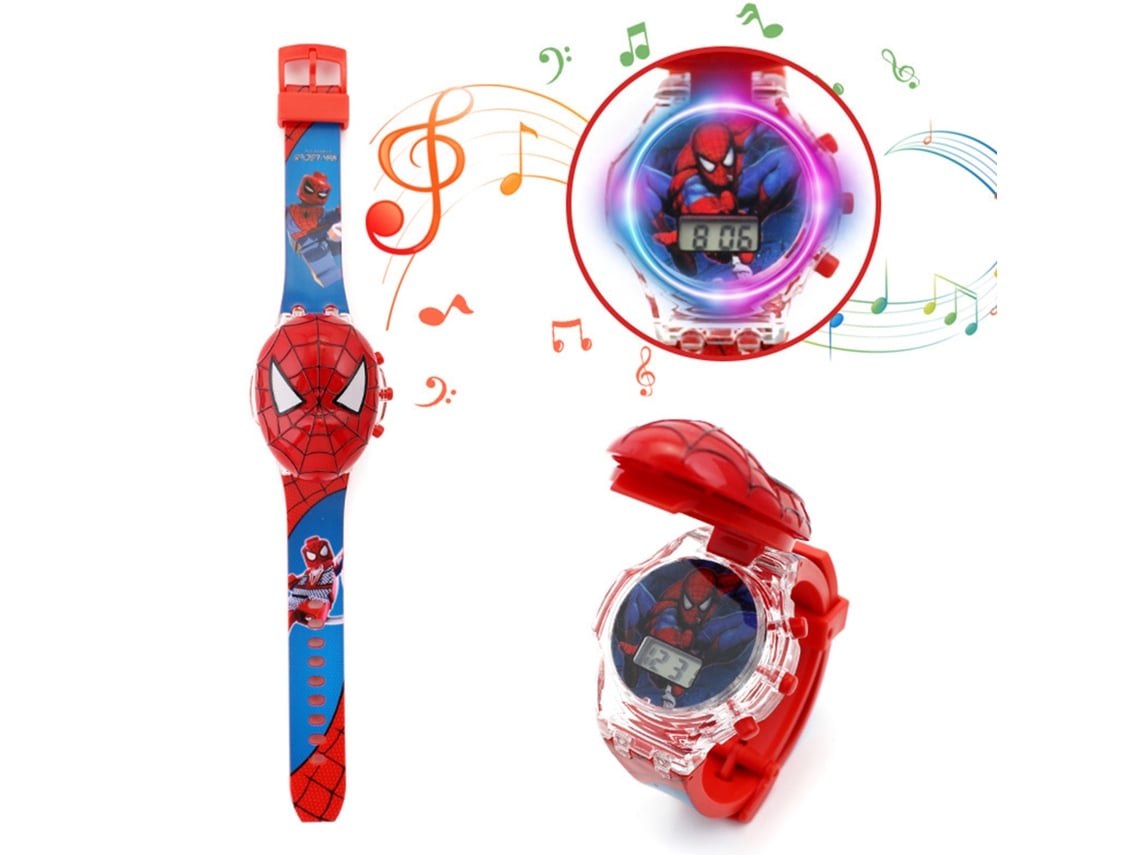 Ats reloj de Volteo Musical Infantil Con Luces Coloridas Y Diseño de Dibujos Animados