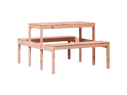 Picnic Table, Picnic Tables Vidaxl Marrom Madeira De Douglas (110 X 134 X 75cm)