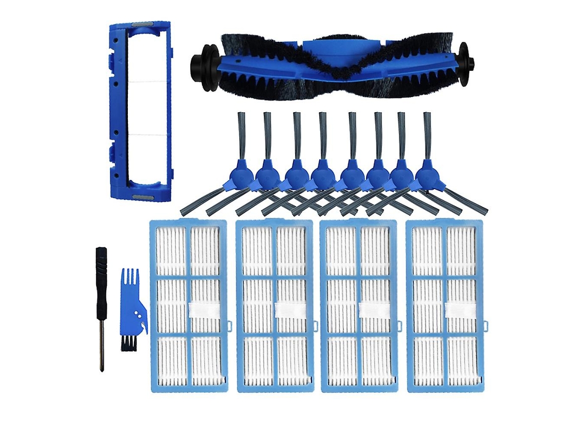16Pcs Escova Lateral Principal com Filtro para Limpeza Goovi 1600Pa D380 D382