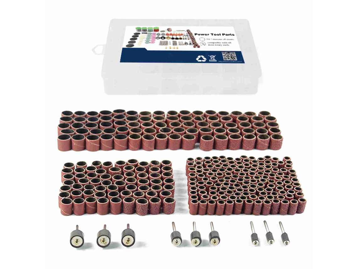 Kit De Tambor De Lijado De 338 Piezas Com Brocas De Taladro De Unhas E Acessórios De Polimento Para Ferramenta Rotatória