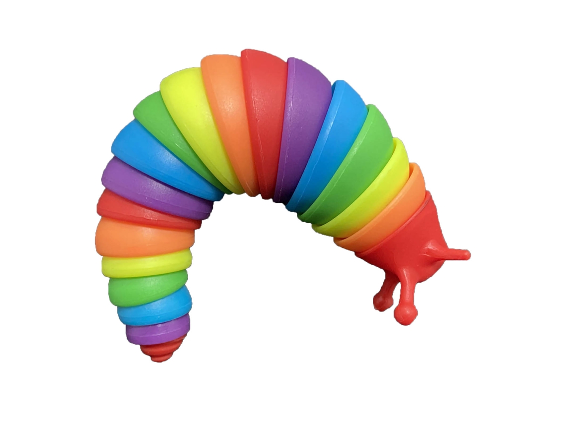 Mali brinquedo de Descompressão Lesma Sensorial Flexível Colorido para Alivio de Estresse 18.5cm