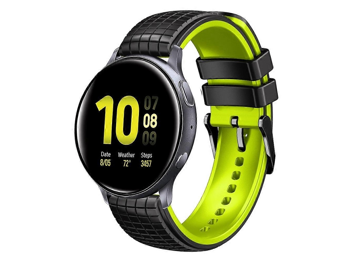 Pulseira De Silicone Bicolor Com Malha De 20 Mm
