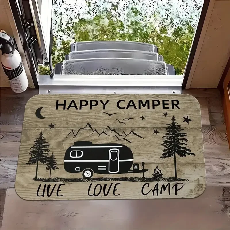 Tapete Decorativo Para Porta De Entrada Em Formato De Autocaravana (estilo 4, 40x60cm), Tapete De Boas-vindas Para Exterior.