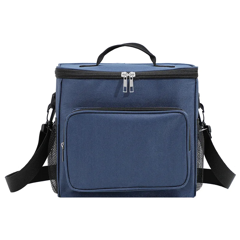 Bolsa Térmica Grande em Tecido Oxford Grosso, À Prova de Vazamentos, Ideal para Levar Alimentos. MDUG (azul)