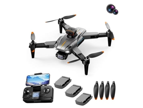 Drone SZSMART P11S Função de Desvio de Obstáculos Gps 5G Wifi com 2 Câmara(1080P Fhd Autonomia: Até 15 Min 3 Bateria Preto)