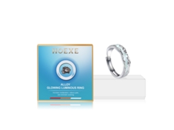 Anel Luminoso Ouro Branco Moda Elegância