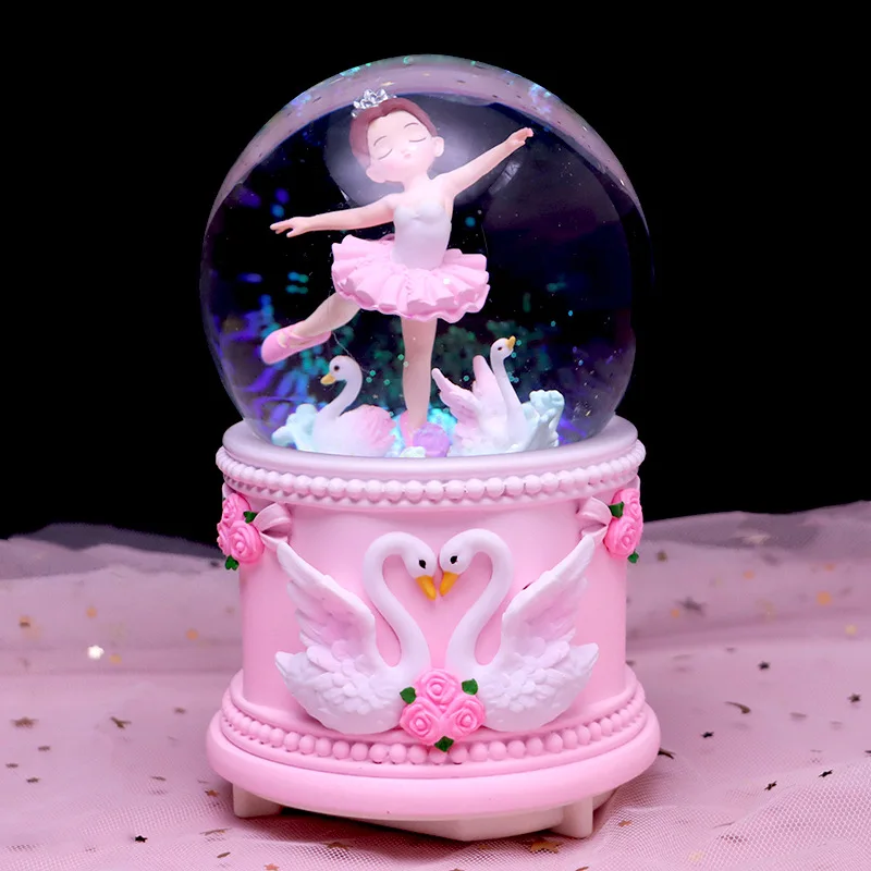 Caixa de Música Bola de Cristal com Bailarina, Presente para o Dia Dos Namorados MDUG (estilo 12)