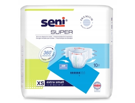 Seni Super Adult Diapers Xs, Pack Of 10 Tzmo