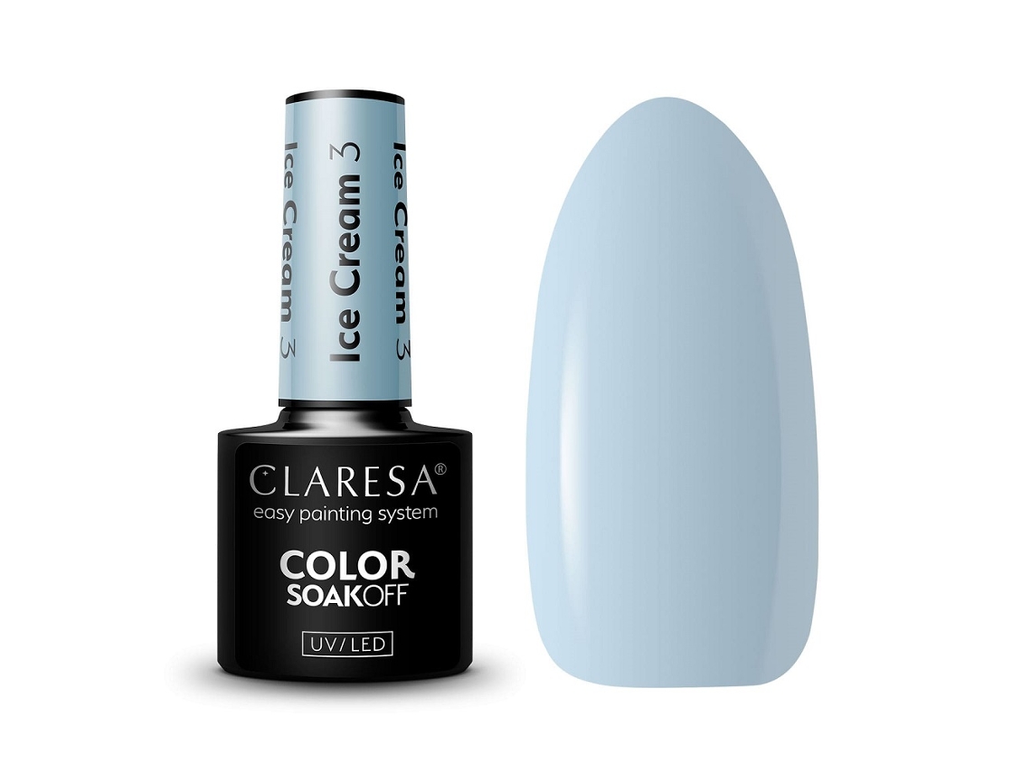 Professional Uv/led Gel Nail Polish Ice Cream Shade, 3.5g Claresa