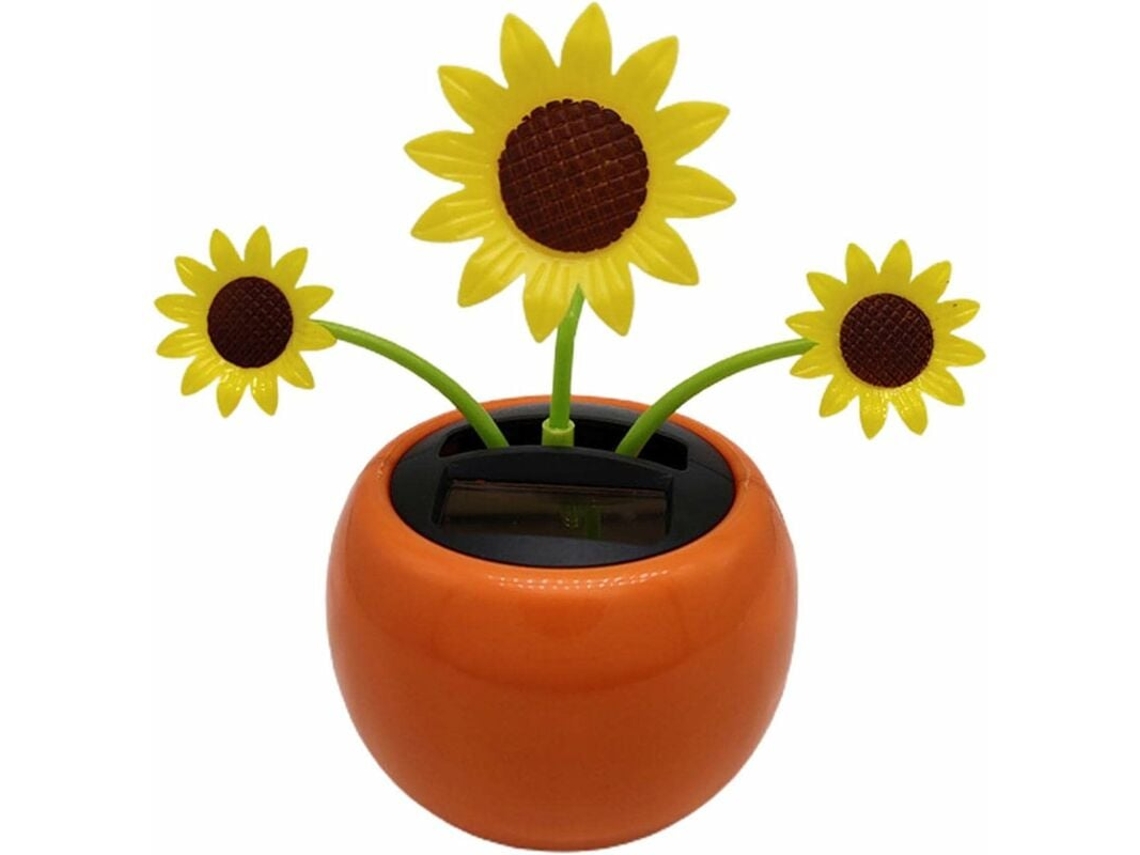 Flor de Figura Oscilante Flor de Dança Solar Flor Solar Figura de Oscilação Flor de Dança Solar Ornamentos de Flores de Cabeça de Agitador Solar,
